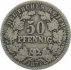 Kaiserreich 50 Pfennig 1877 A - kleiner Adler